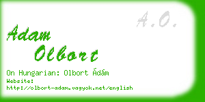 adam olbort business card